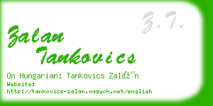 zalan tankovics business card